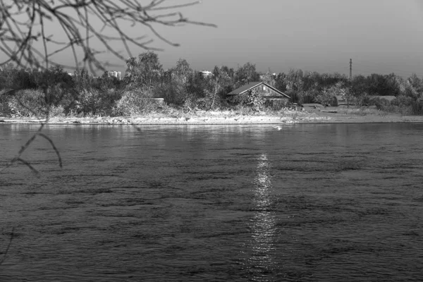 Winter Ostsibirien Irkutsk Die Insel Der Fischer Wird Von Der — Stockfoto