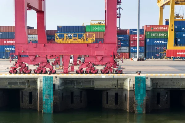 Incheon South Korea August Container Terminal Port Pusan 2019 — 스톡 사진