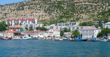 Balaklava, Kırım - 26 Haziran 2016 'da Kırım' ın güneybatı kıyısındaki yerleşim yeri.