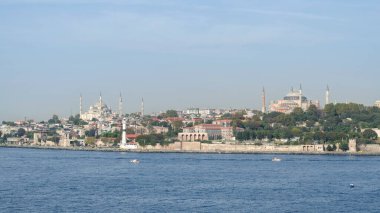 İstanbul, Türkiye - 18 Eylül 2016: İstanbul Boğazı 'ndan İstanbul' a bakış.