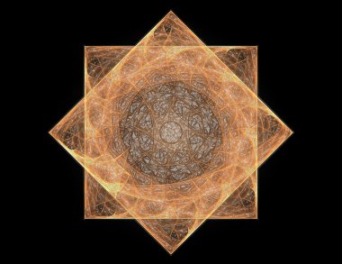 Dantelli renkli saat desen. Dijital fractal sanat tasarım. ABS