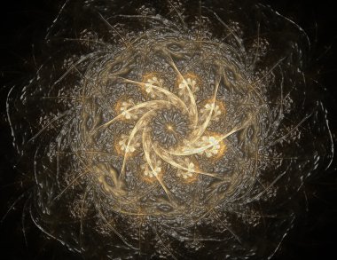 Konuyla ilgili soyut fraktal türlü nükleer ph parçacıkların