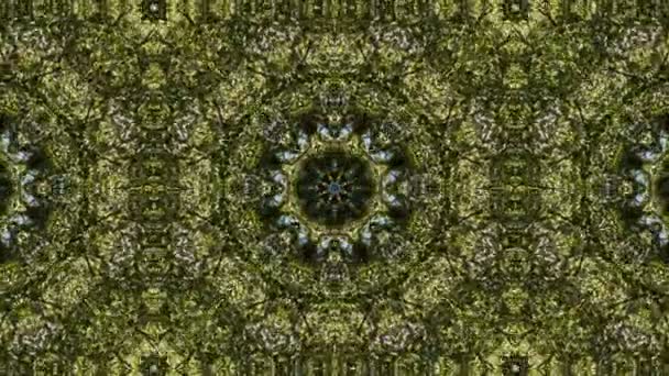 Mosaico fractal caleidoscópico geométrico — Vídeo de Stock