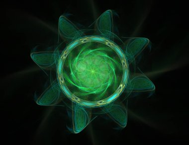 Uzay serisi geometrisini. Görsel olarak çekici zemin kavramsal Izgaralar eğrileri ve fraktal öğeleri öğesi olarak uygun yapılmış 