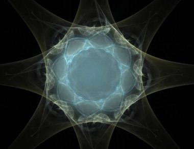 Uzay serisi geometrisini. Görsel olarak çekici zemin kavramsal Izgaralar eğrileri ve fraktal öğeleri öğesi olarak uygun yapılmış 