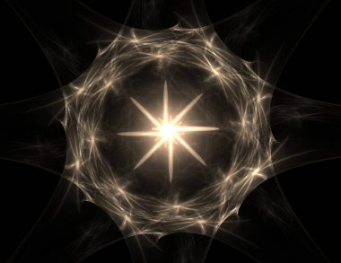 Dantelli renkli saat desen. Dijital fractal sanat tasarım. Kutsal semboller işaretler geometrisi soyut tasarım. 