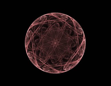 Uzay serisi geometrisini. Görsel olarak çekici zemin kavramsal Izgaralar eğrileri ve fraktal öğeleri öğesi olarak uygun yapılmış 