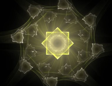 Uzay serisi geometrisini. Görsel olarak çekici zemin kavramsal Izgaralar eğrileri ve fraktal öğeleri öğesi olarak uygun yapılmış 