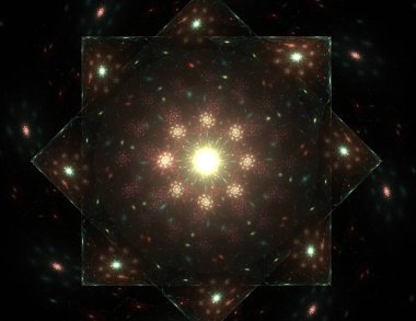 Uzay serisi geometrisini. Görsel olarak çekici zemin kavramsal Izgaralar eğrileri ve fraktal öğeleri öğesi olarak uygun yapılmış 