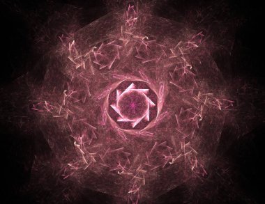 Konuyla ilgili soyut fraktal formlar grafik tasarım ve nükleer fizik bilim parçacıkların. Kutsal geometri futuristik