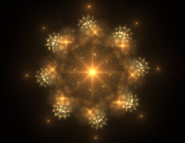 Konuyla ilgili soyut fraktal formlar grafik tasarım ve nükleer fizik bilim parçacıkların. Kutsal geometri futuristik