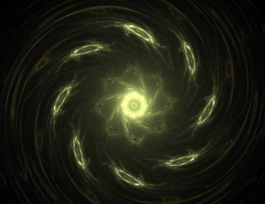 Uzay serisi geometrisini. Görsel olarak çekici zemin kavramsal Izgaralar eğrileri ve fraktal öğeleri öğesi olarak uygun yapılmış 