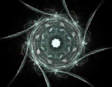 Dantelli renkli saat desen. Dijital fractal sanat tasarım. Kutsal semboller işaretler geometrisi soyut tasarım. 