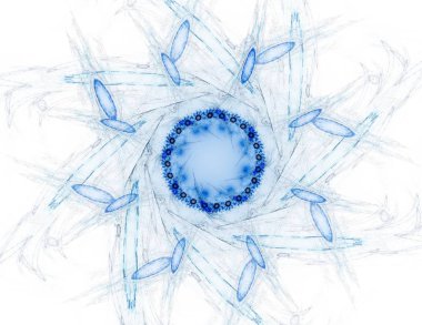 Konuyla ilgili soyut fraktal formlar grafik tasarım ve nükleer fizik bilim parçacıkların. Kutsal geometri futuristik