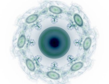 Dantelli renkli saat desen. Dijital fractal sanat tasarım. Kutsal semboller işaretler geometrisi soyut tasarım. 
