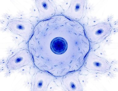 Konuyla ilgili soyut fraktal formlar grafik tasarım ve nükleer fizik bilim parçacıkların. Kutsal geometri futuristik