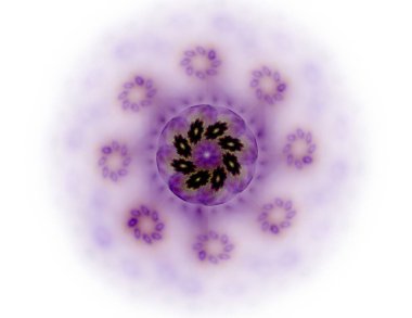 Konuyla ilgili soyut fraktal formlar grafik tasarım ve nükleer fizik bilim parçacıkların. Kutsal geometri futuristik