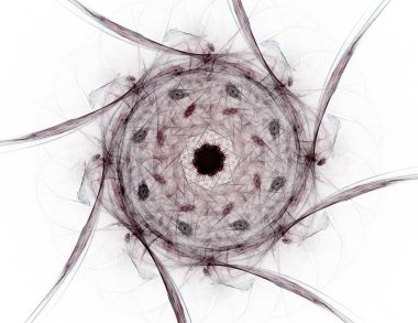 Dantelli renkli saat desen. Dijital fractal sanat tasarım. Kutsal semboller işaretler geometrisi soyut tasarım. 