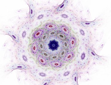 Dantelli renkli saat desen. Dijital fractal sanat tasarım. Kutsal semboller işaretler geometrisi soyut tasarım. 