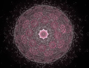 Dantelli renkli saat desen. Dijital fractal sanat tasarım. ABS