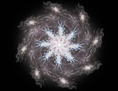 3D resimde geometri. kavramsal Izgaralar eğrileri ve fraktal öğeleri yapılmış 3d işleme görsel olarak çekici zemin.