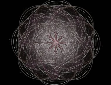 3D çizim dantelli renkli saat desen. 3D işleme dijital fractal sanat tasarım. Kutsal semboller soyut tasarım.