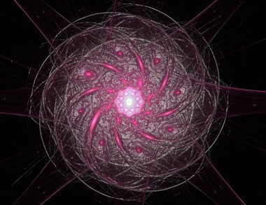 Dantelli renkli saat desen. Dijital fractal sanat tasarım. 