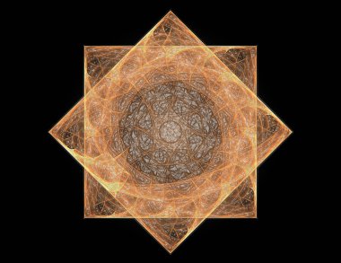 Dantelli renkli saat desen. Dijital fractal sanat tasarım. 