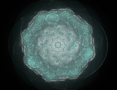 Soyut fraktal formları konuyla ilgili nükleer partiküller