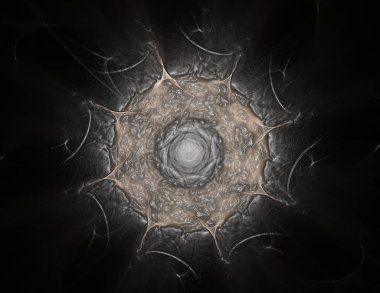 Soyut fraktal formları konuyla ilgili nükleer partiküller