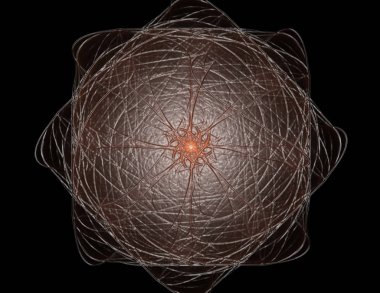 Dantelli renkli saat desen. Dijital fractal sanat tasarım. ABS