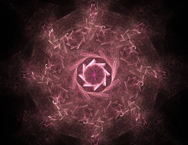 Konuyla ilgili soyut fraktal formlar grafik tasarım ve nükleer fizik bilim parçacıkların. Kutsal geometri futuristik