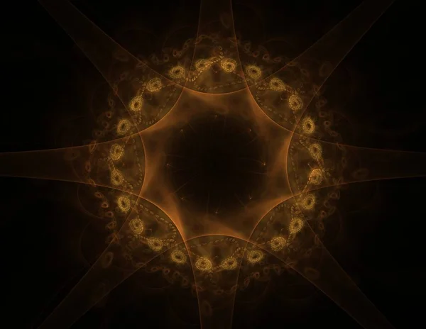 Lacy colorful clockwork pattern. Digital fractal art design. Abstract design of sacred symbols signs geometry. — Stock Photo, Image