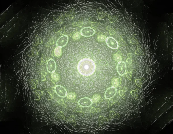 3D απεικόνιση σωματίδια αφηρημένη fractal μορφές σχετικά με το θέμα της πυρηνικής φυσικής επιστήμης και της γραφιστικής. 3D rendering. — Φωτογραφία Αρχείου