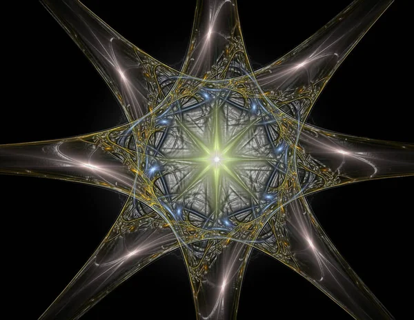 Lacy colorful clockwork pattern. Digital fractal art design. Abs — Stock Photo, Image