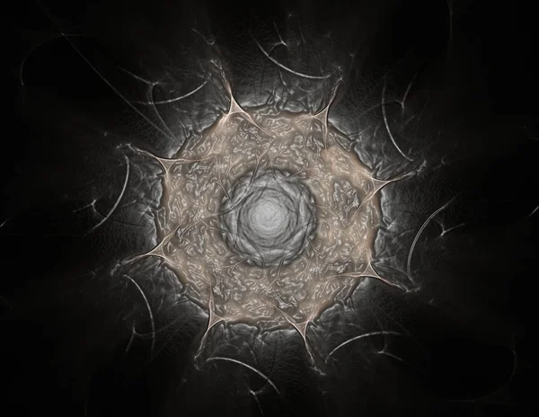 Deeltjes van abstracte fractale vormen op het gebied van nucleaire — Stockfoto