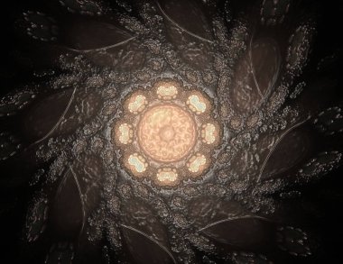 renkli fraktal Yüzükler, dijital sanat