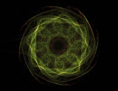 vitray çiçek veya kelebek, dijital fractal sanat tasarım