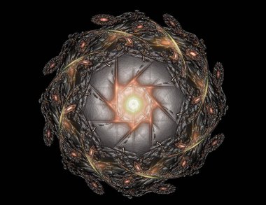 vitray çiçek veya kelebek, dijital fractal sanat tasarım