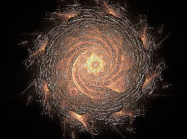 dantelli renkli clockwork desen, dijital fractal sanat tasarım