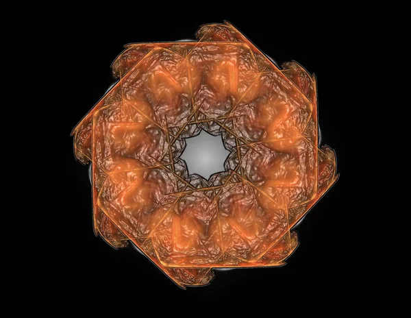 Mandala fractal colorido brilhante, obra de arte digital para gra criativo — Fotografia de Stock