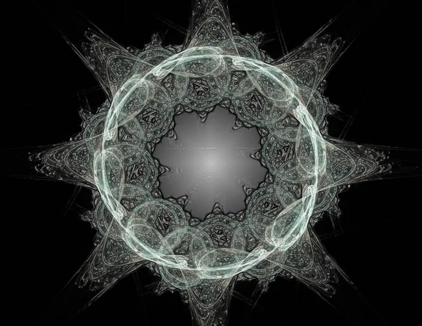 Λαμπερά χρωματιστά fractal μάνταλα, ψηφιακά έργα τέχνης για δημιουργική γρα — Φωτογραφία Αρχείου
