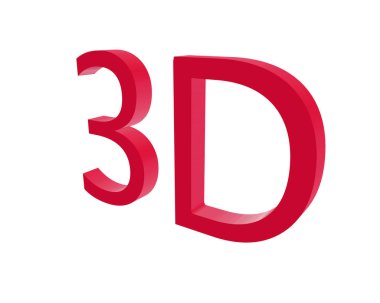 3D render renk 3d harfler beyaz arka plan. 3D çizim.