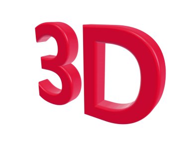 3D render renk 3d harfler beyaz arka plan. 3D çizim.
