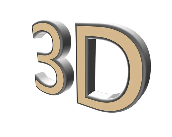 3d renderização cor 3D letras no fundo branco. ilustração 3d . — Fotografia de Stock