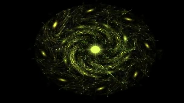 Spirale geometrica che cade a terra. Textura Frattale Colorata Astratta — Video Stock