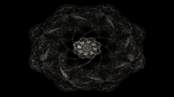 カラフルな光るニューロン フラクタル — ストック動画