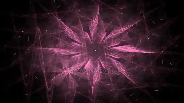 Fractal de neurônio brilhante colorido — Vídeo de Stock