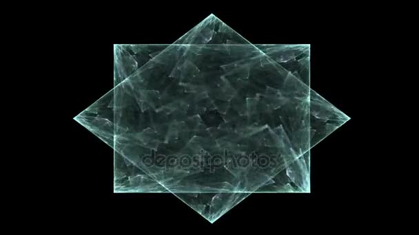 Kleurrijke gloeiende neuron fractal — Stockvideo