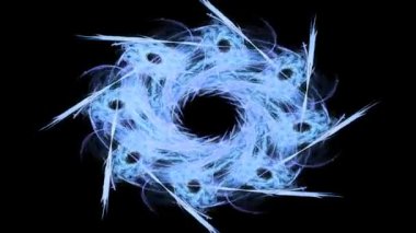 Renkli parlak nöron fraktal